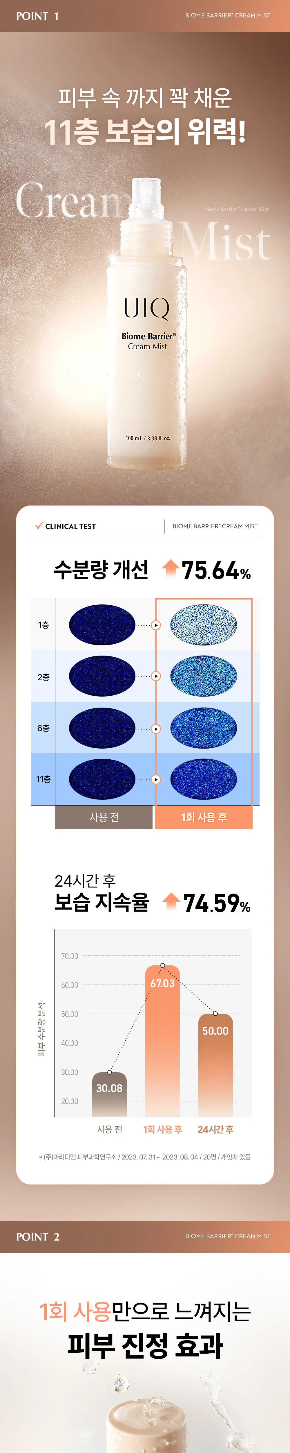 [장벽미스트/+50ml증정 기획]유이크 바이옴 베리어 크림 미스트 100ml 기획 (+50ml) 상세페이지 9
